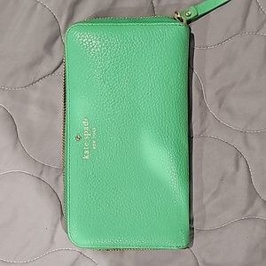 Green Kate Spade wallet